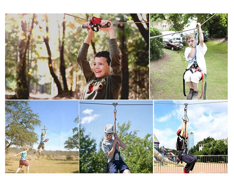 Zip Line Handle Outdoor Adults And Children For Backyard 8mm Stainless