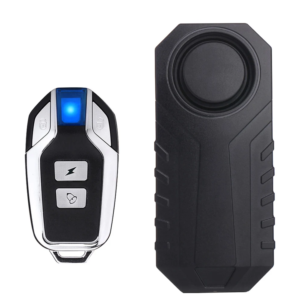 

Remote Control Included 7 Level Sensitivity Wireless Bicycle Motorcycle Alarm 113dB Super Loud Sound