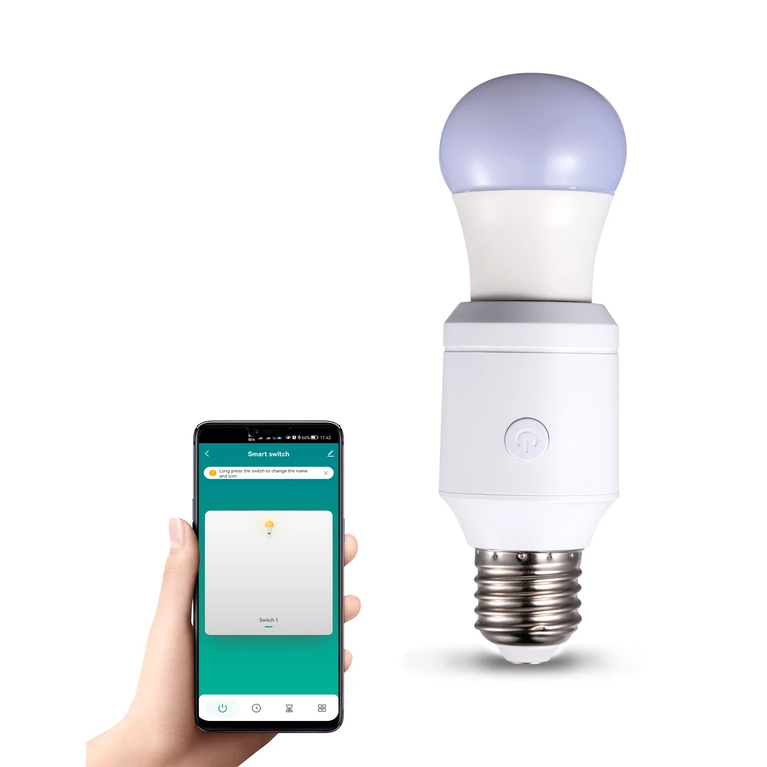 

Compatible with Alexa APP E26 E27 Light Bulb Adapter Wireless Remote Control Lamp Led Bulb Holder Smart WiFi Led Light Socket