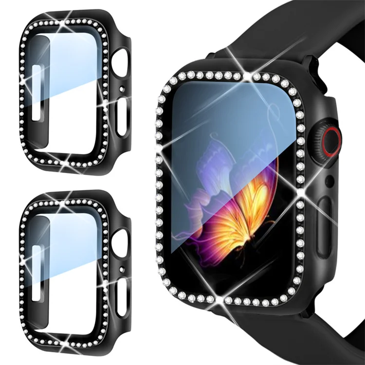 

Hot Full Cover Protective Case for iwatch Crystal Diamond Case with Screen Protector for Apple Watch Series 7/6/5/4/SE