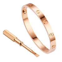 

Stainless Steel Gold Plated love Bangle Bracelet For Women