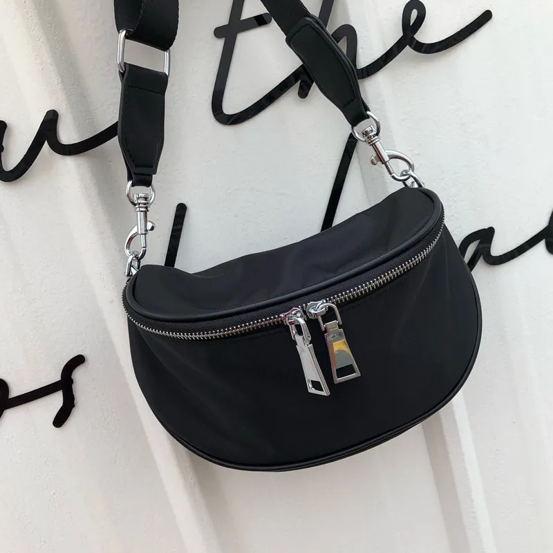 

Black color trendy waist bag wholesale price women fanny packs factory  waist bags