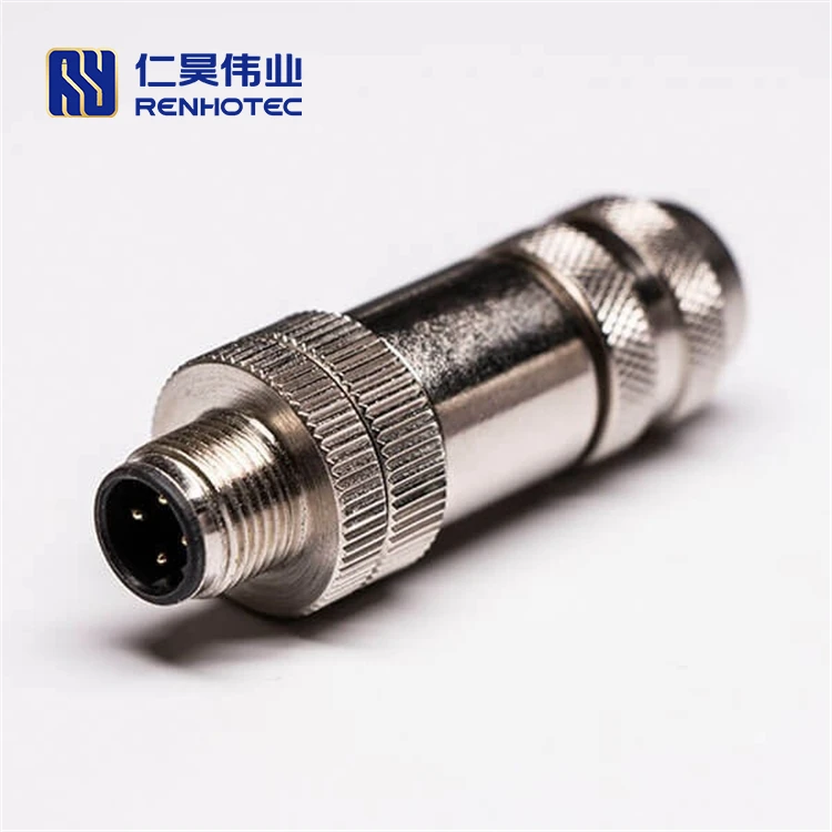 

Custom Circular Shielded Metal Shell M12 X Coding 8Pin Connector Male Straight Solder Type Assembly Cable Plug Socket