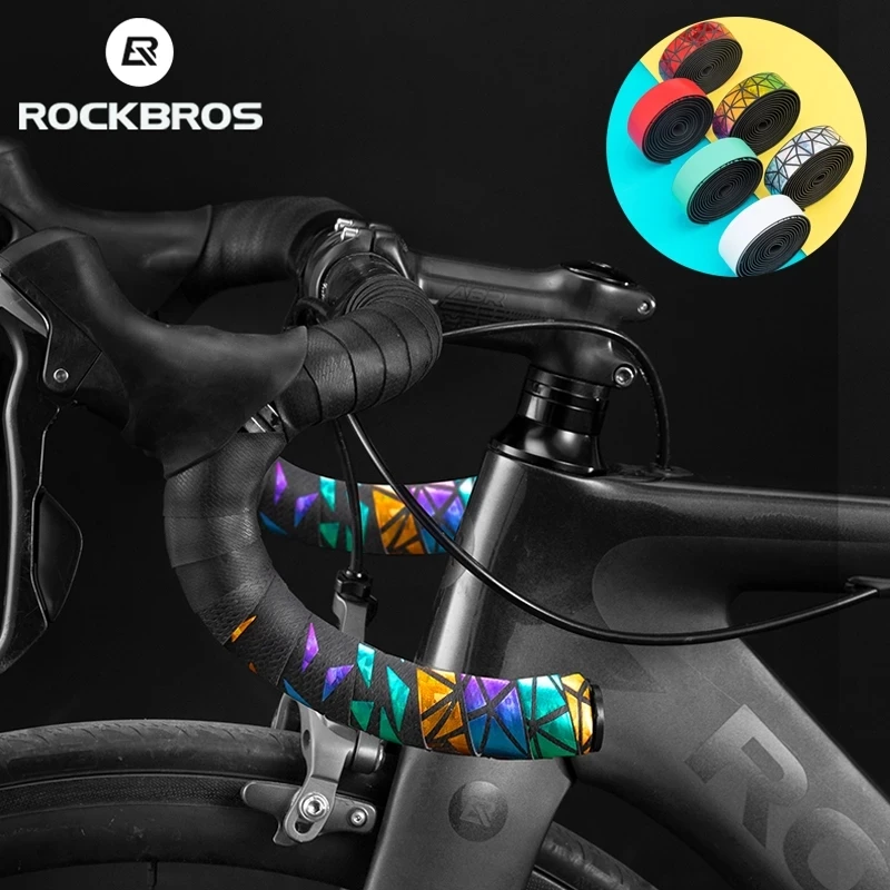 

ROCKBROS Cycle Road MTB Reflective EVA Tape Adhesive Non-slip Colorful Bike Tape Handlebar Bicycle Grips Strap, 6colors