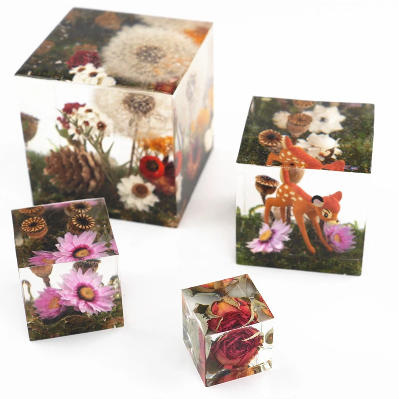 

L0116 Wholesale hot sale DIY epoxy resin 3D square silicone resin mold for decor