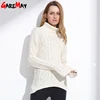 Women Turtleneck Sweater Retro Argyle Tops Vintage Geometric Ladies Pullover White Pull Femme Winter Casual Sweater