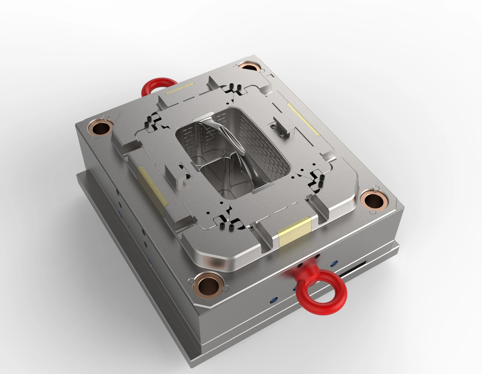 带手柄注射 gridiron 镂空塑料篮子模具