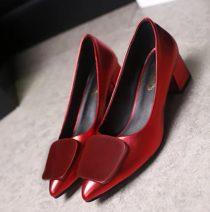 

2021 Hot Selling Autumn Ladies 4cm High Heel Shoes Office Women Sexy Shoes