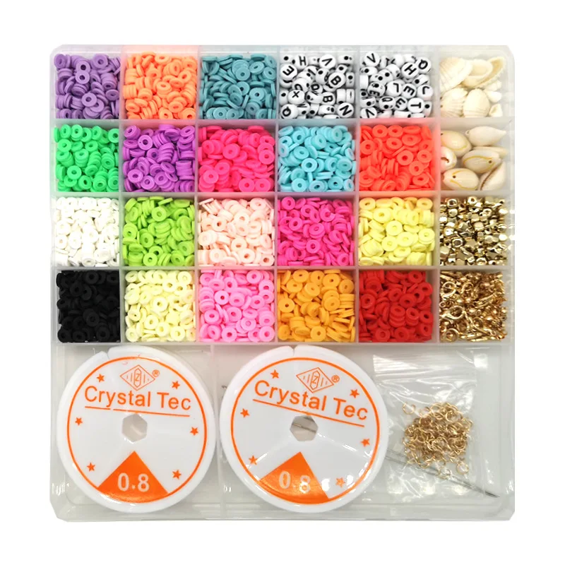 

2021 Hot Selling Bead Colorful Bead Shell DIY Bracelet Ornament Handmade Boxed Set