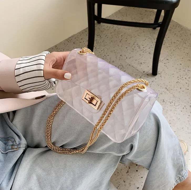 

fashion summer pvc women transparent shoulder handbag purse crossbody ladies clear messenger hand bags, Custom choose