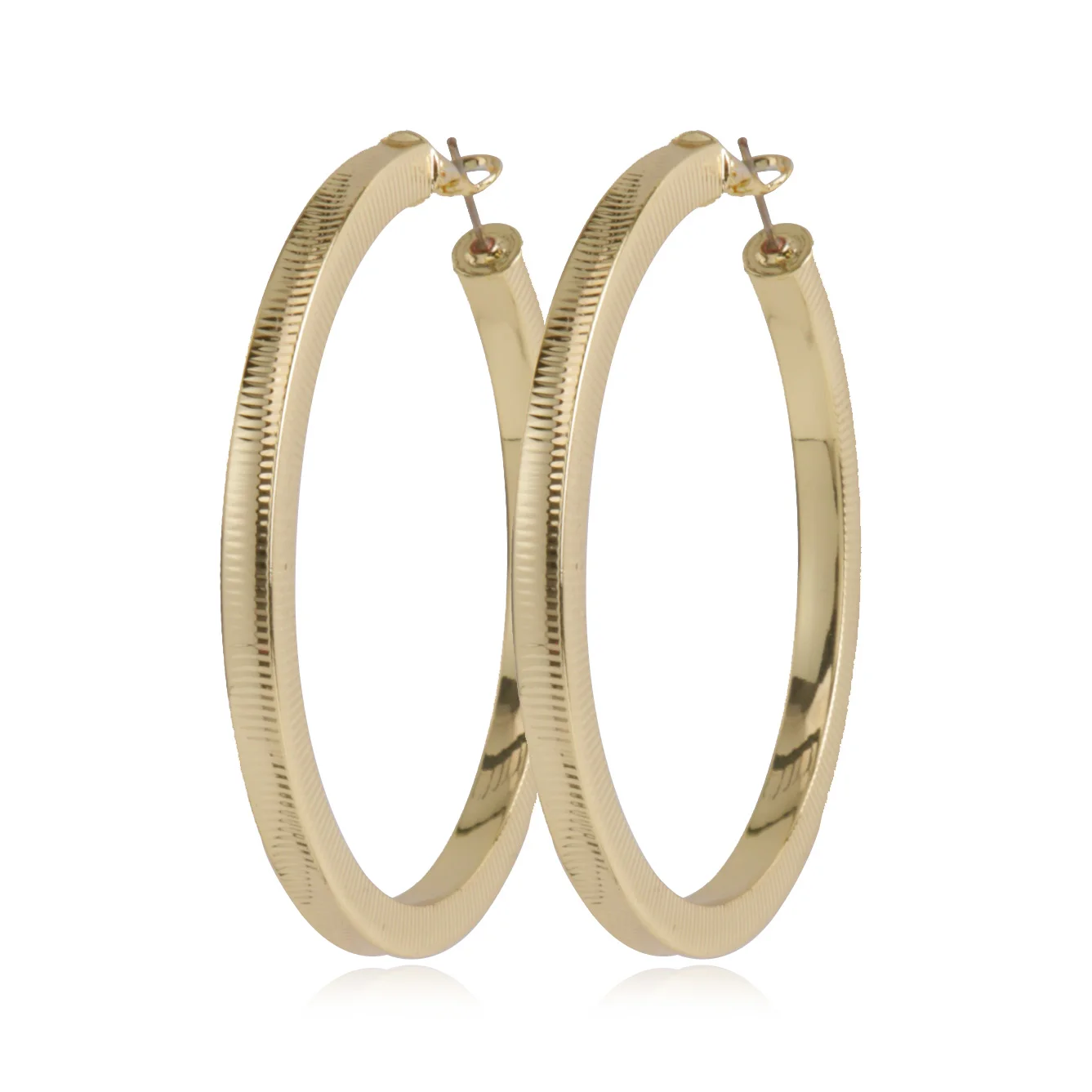

New Fashion Simple Trend Earrings Gold Large Circle Earrings, As picture