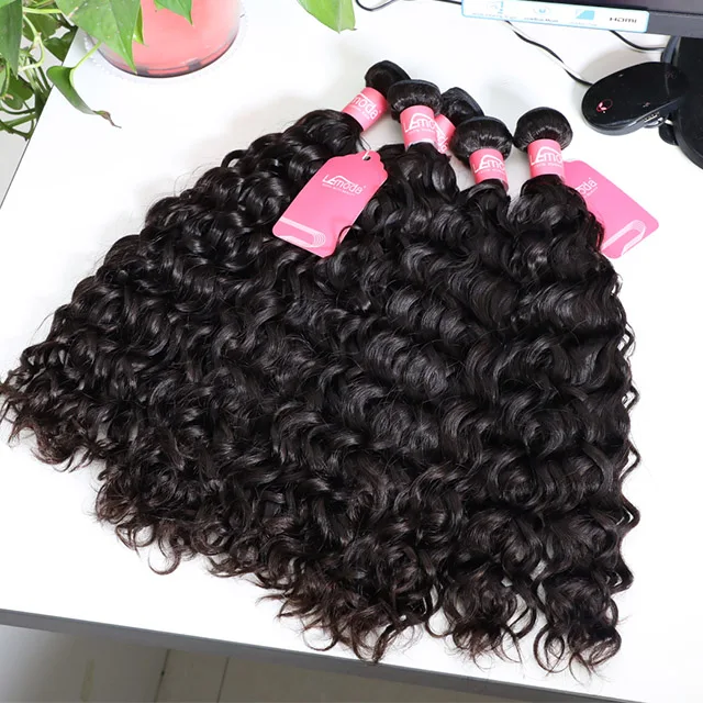 

Cuticle Aligned Raw Virgin Water Wave Human Hair Bundles Unprocessed 30Inch Brazilian Wet and Wavy Hair Weave Human Hair Bundles