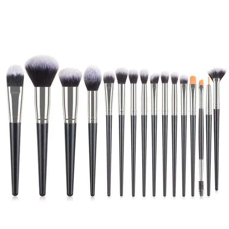 

12PCS Natural Goat Hair Makeup Brushes Set Super soft high quality brushes, Green