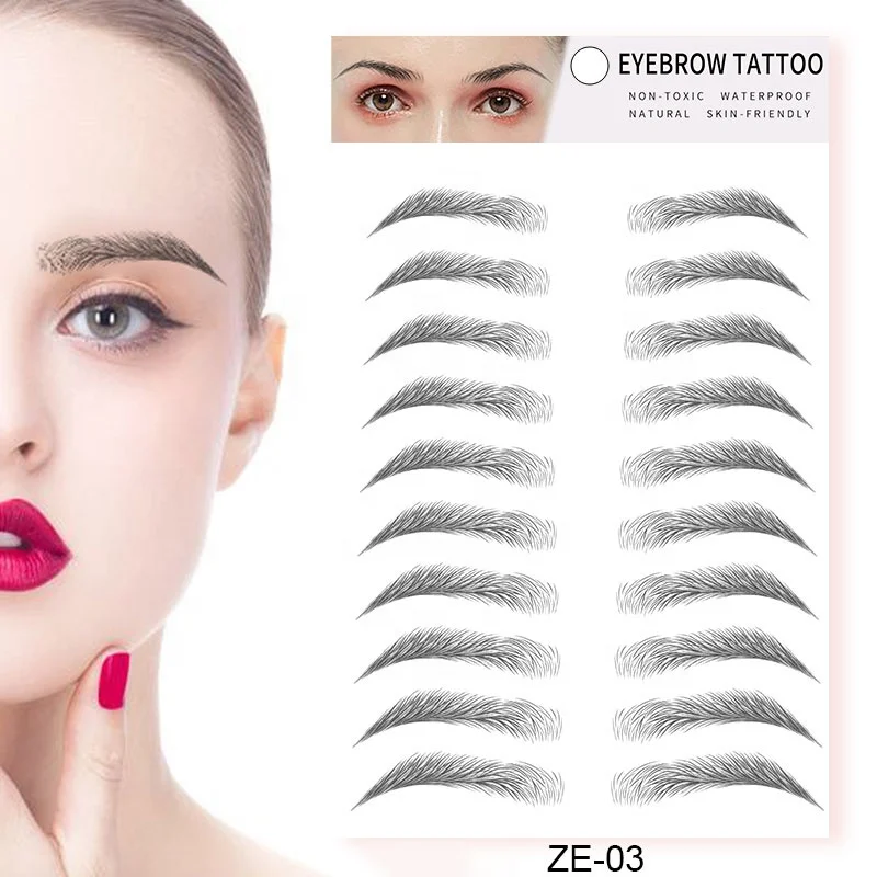 

Waterproof Custom Logo Sticker Eye Brow Eyebrow