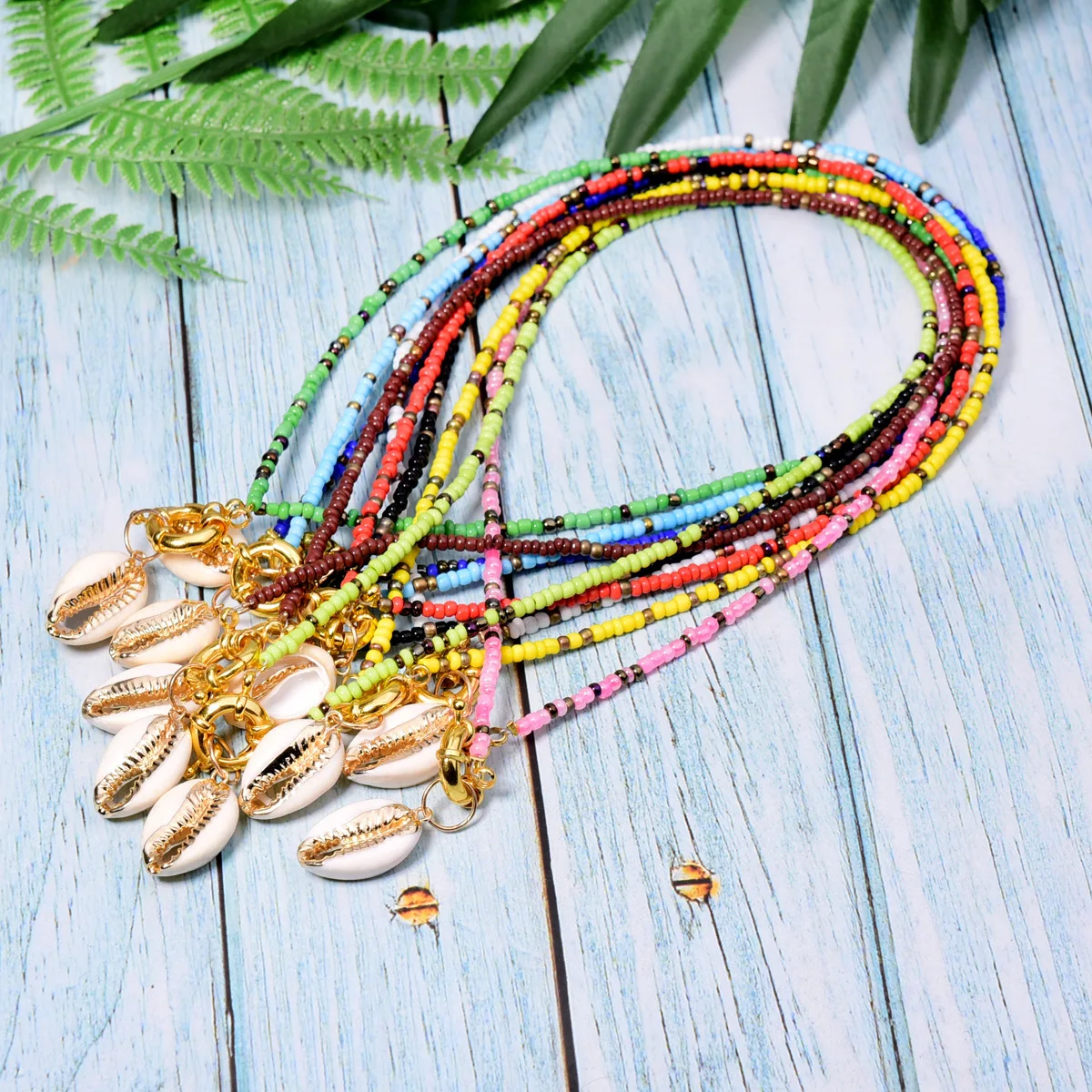 

wholesale new fashion Design Sea Shell Bib Choker Pendant necklace for Women Colorful Bohemian Chic ,Collier Femme