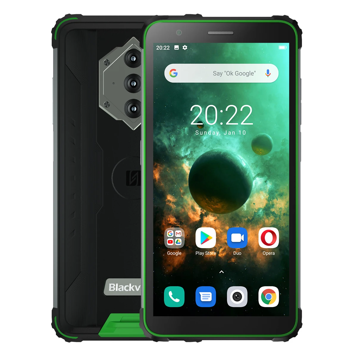 

NFC Android 10 Blackview BV6600 Octa Core 4GB+64GB IP68 Waterproof 8580mAh Rugged Smartphone 16MP Camera