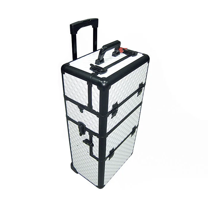 

White Professional Trolley Cosmetic Trolley Case For Nail Beauty Makeup