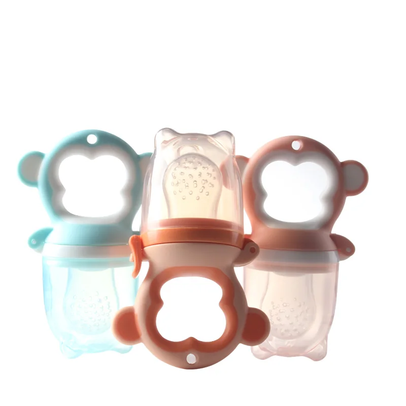 

Baby Food Feeder Fruit Feeder Pacifier Infant Teething Toy Teether in Appetite Stimulating Colors, Pink, blue, orange