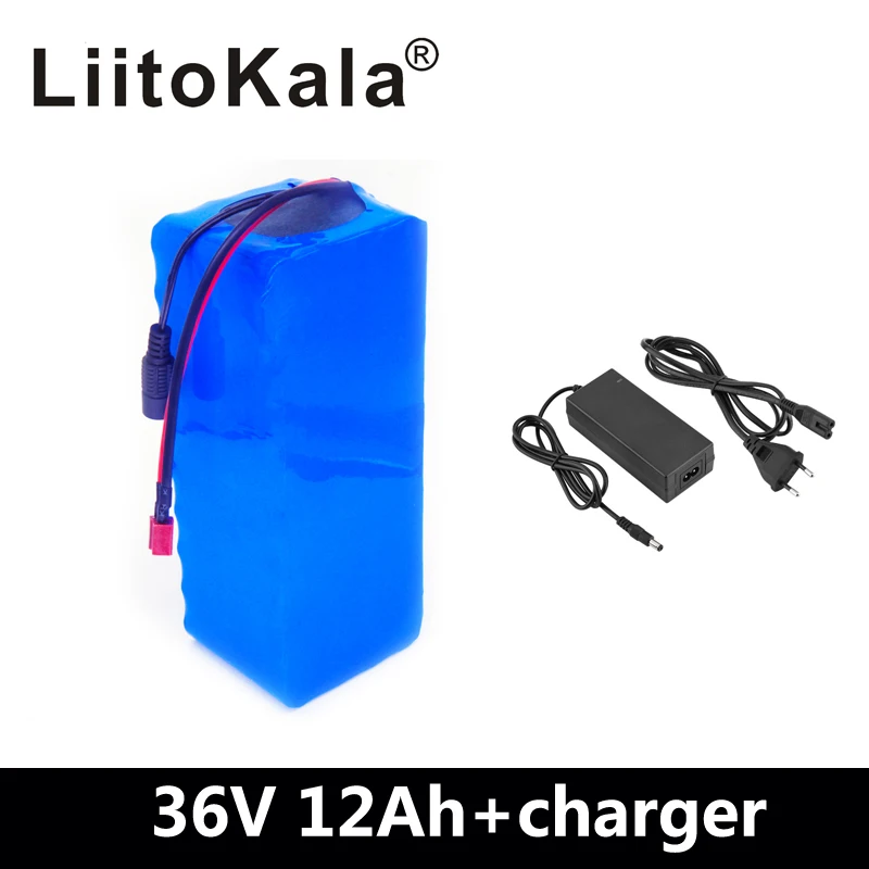 

LiitoKala 36V 12AH Electric Bike Battery Built in 20A BMS Lithium Battery Pack 36 Volt with 2A Charge Ebike Battery