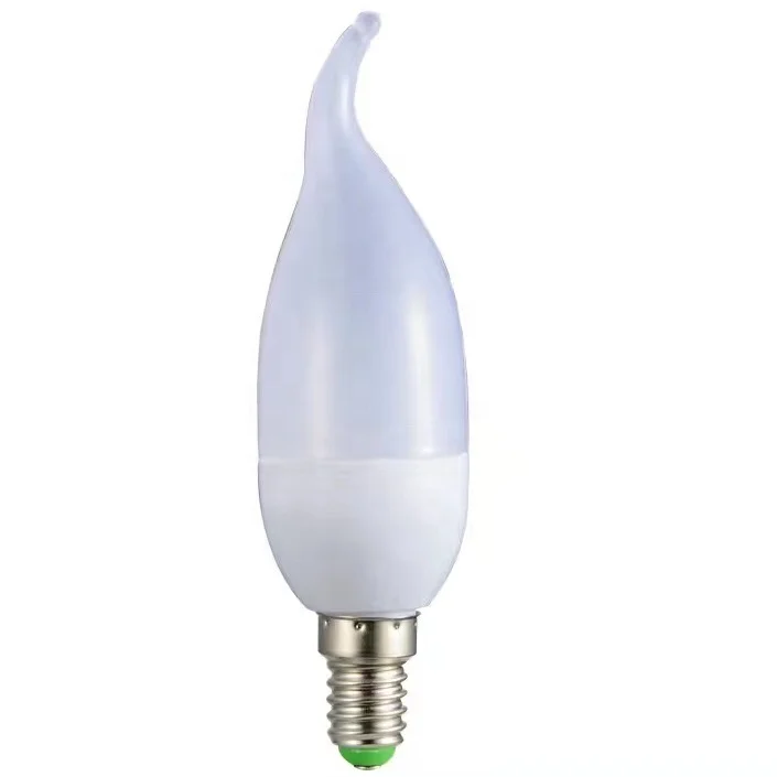 Low cost plastic candle light e14 led candle light bulb