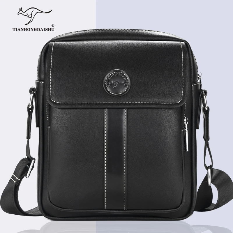 

Customizable LOGO for men's daily travel simple versatile office small bag one shoulder cross-body bag, Black brown