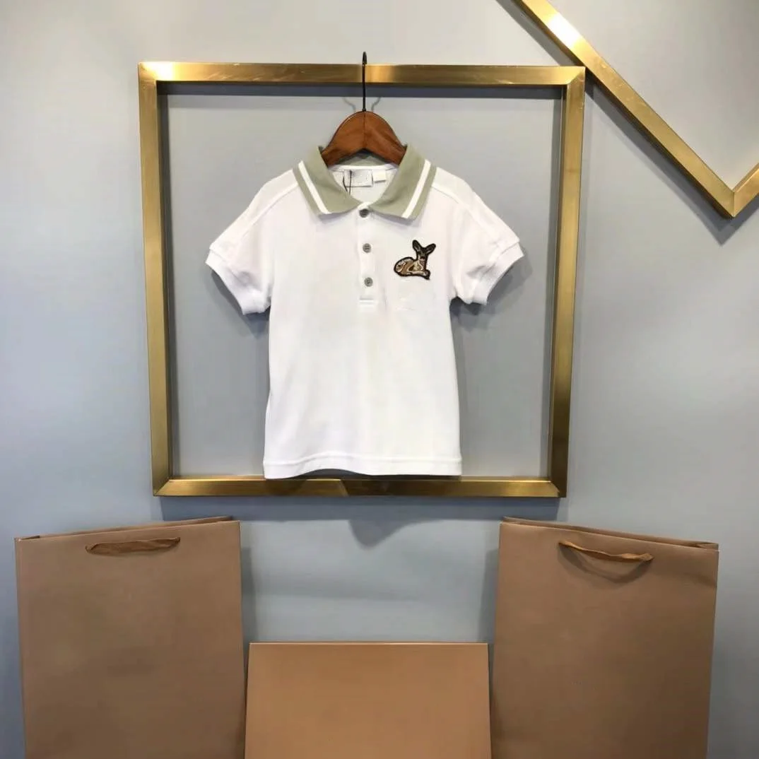 

High-end children's clothing 2022 summer new children's polo shirt short-sleeved shorts short skirt boys lapel baby T-shirt