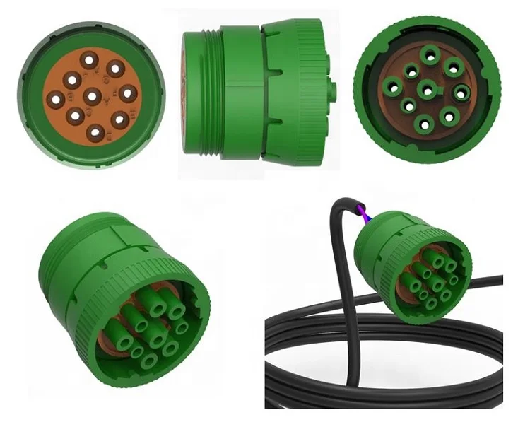 Deutsch HD Series 9 Pin J1939 Cable Connector with IP68 Rating for Heavy Duty Automotive Applications