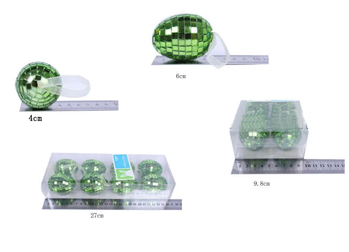 OEM design custom Christmas ornament different style silver mirror disco ball decoration