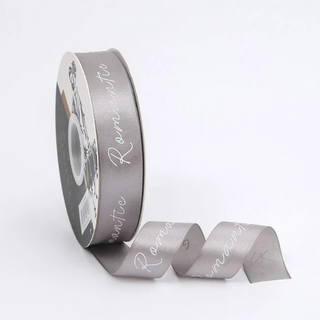 

Custom silk stain ribbon with logo packaging for flower boxes, Color card