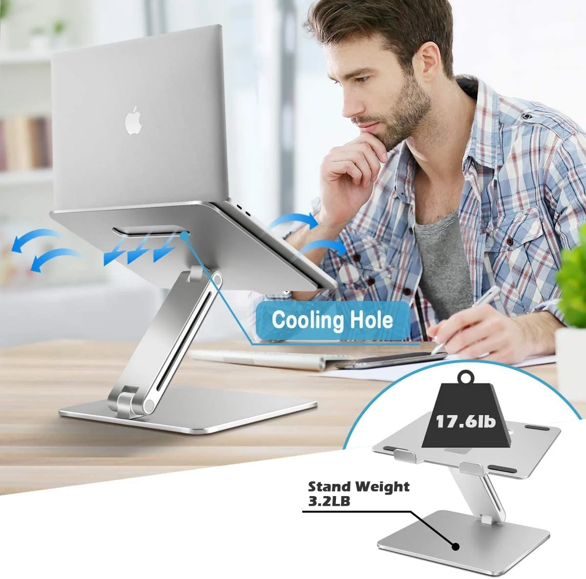 

Adjustable multi angle laptop stand foldable aluminum alloy table laptop stand portable desktop notebook holder