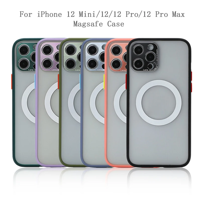 

2021 For Iphone 12 Case Shockproof Magsafing Magnetic Transparent Clear Tpu Bumper Phone Case Back Cover For Iphone 12 Pro Max