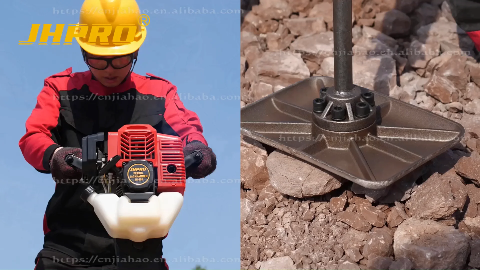 Powerful JH-95A-Z Gasoline Jack Hammer 52cc, 1900W, 1500BPM