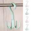 Creative Rotate Scarf Closet Organizer Holder Hook Belt Tie Bag Hanger Rack scarf hook