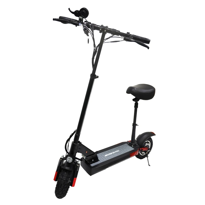 

48V 500W motor 16Ah battery 55-65Km range 10inch wheels 150kg loads Aluminium alloy electric scooter with seat