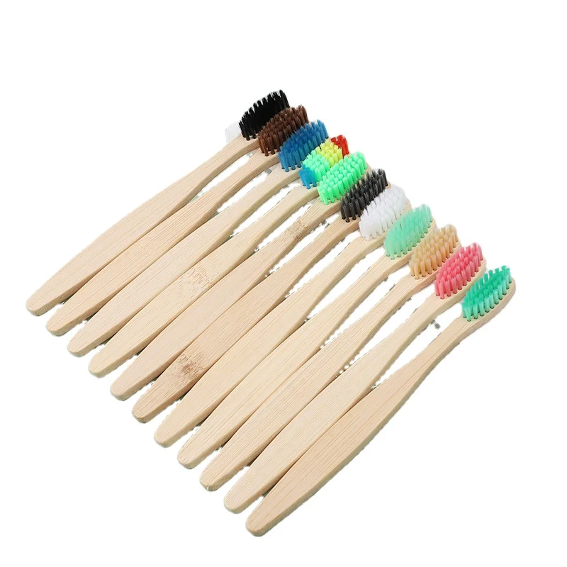 

High quality biodegradable soft tooth brush kids bamboo toothbrush, Natural