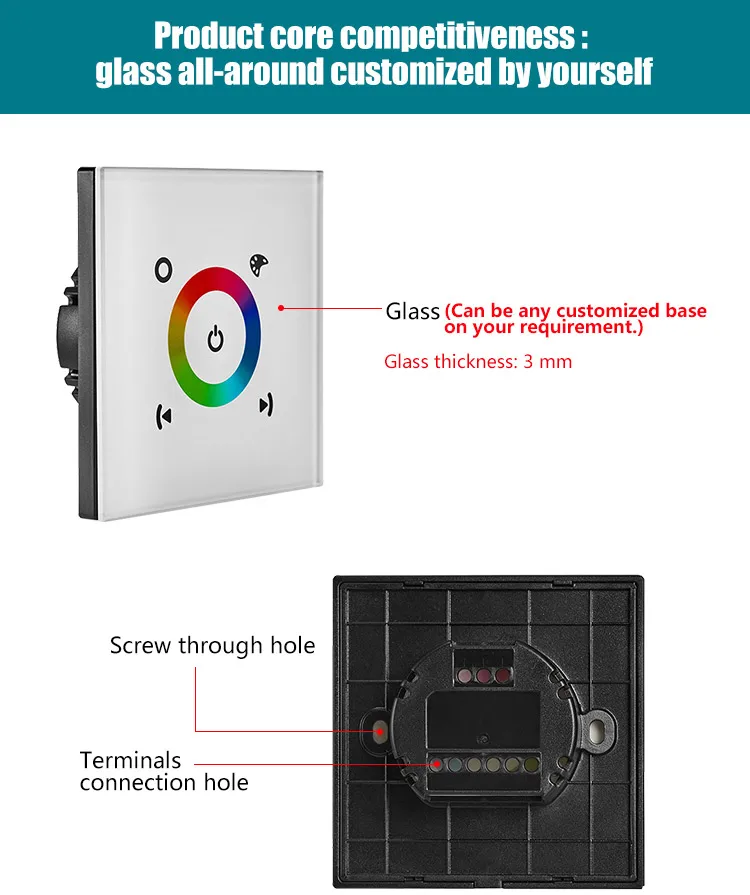 Interruptor De Luz Táctil Inteligente Para El Hogar,Carcasa De Plástico
