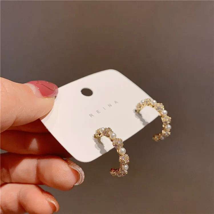 

2020 fashion rhinestone women earrings hoops