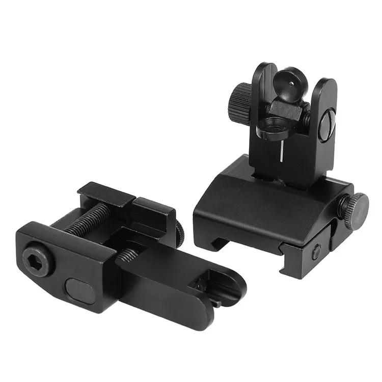 

AR 15 Flip Up Front And Rear Backup AR15 Iron Sights, Black