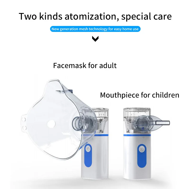 product medical manual ultrasonic handheld mini portable micro mesh asthma nebulizer with rechargeable battery-68