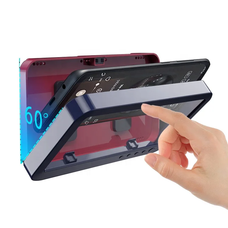 

Update version 360 rotating bathroom waterproof shower mobile phone holder new blue abs water proof shower phone case, Coffee, orange, blue