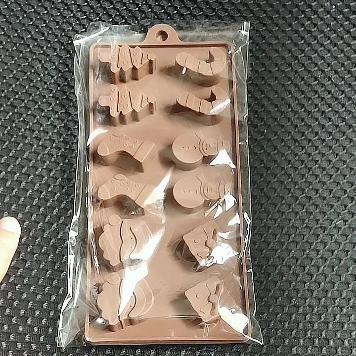 

Chocolate Molds Non-sti Silicone Diy Chocolate Mold Cake Decorating Molds Jelly Snowman Christmas Tree