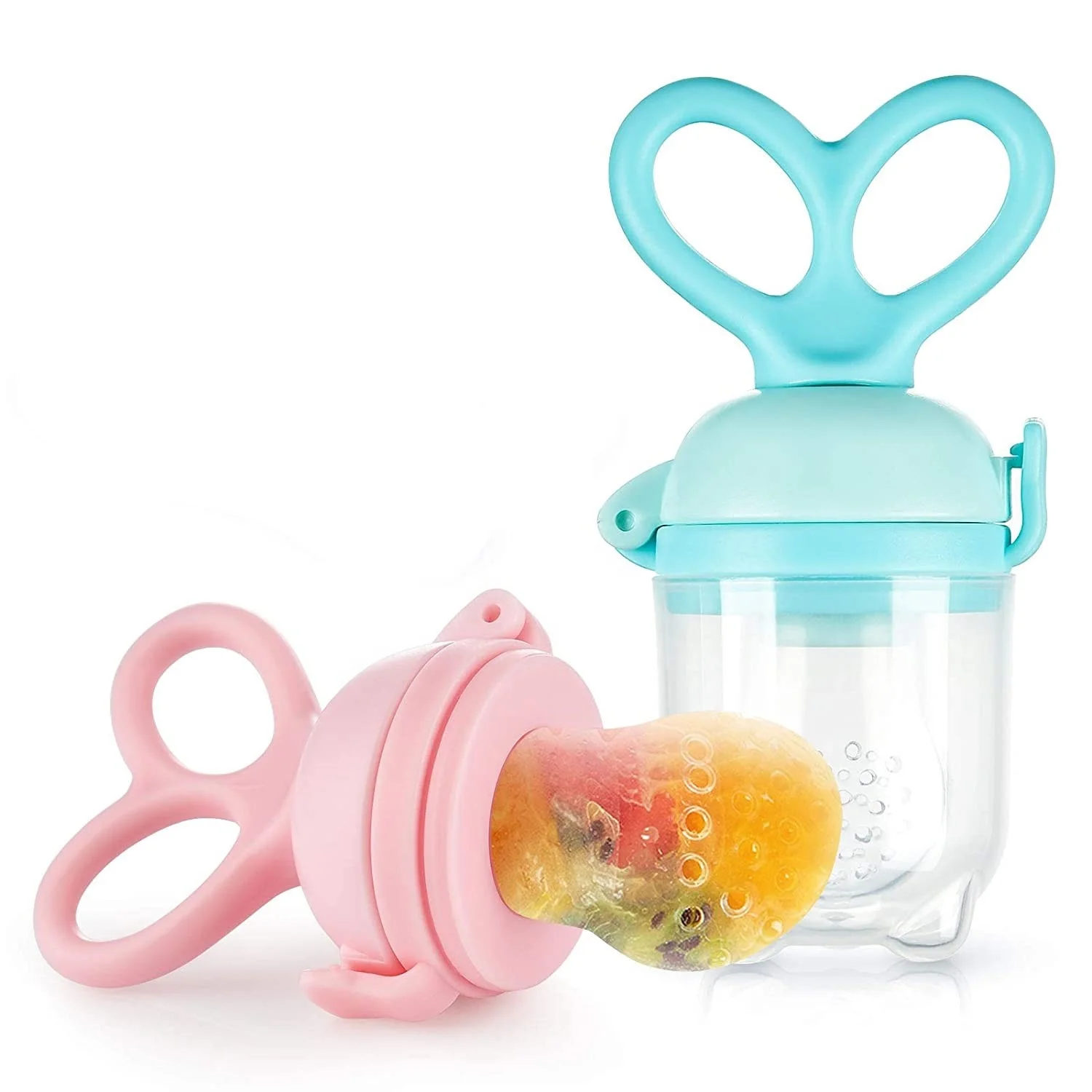 

Baby Food Feeder Fruit Feeder Pacifier Infant Fruit Teething Toy for Babies Toddlers Kids Infants, Red,blue,rose