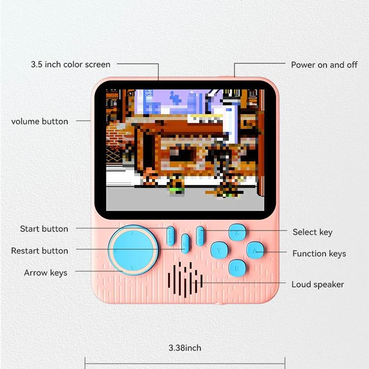 

2022 New Arrival G7 Mini Handheld Thin Video Game Console 666 Games in One Pink TV Connection G7 Retro Dual Player, Pink blue green gray