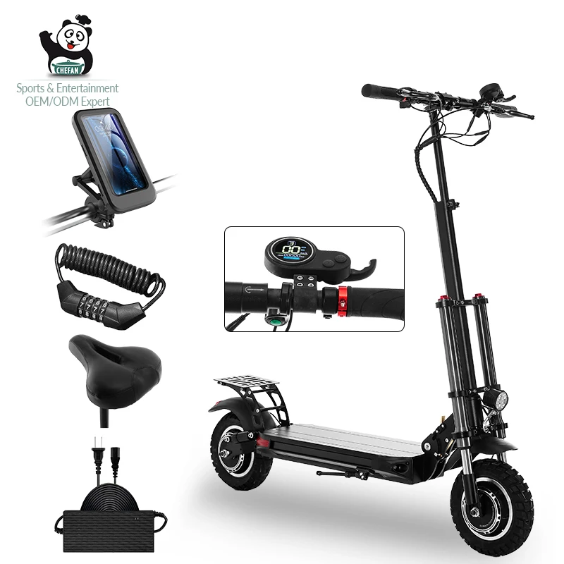 

48V 800W All Terrain Powerful Off-road Electric Scooter 15Ah/20Ah Rechargeable Battery Foldable Electric Scooter, Customized color