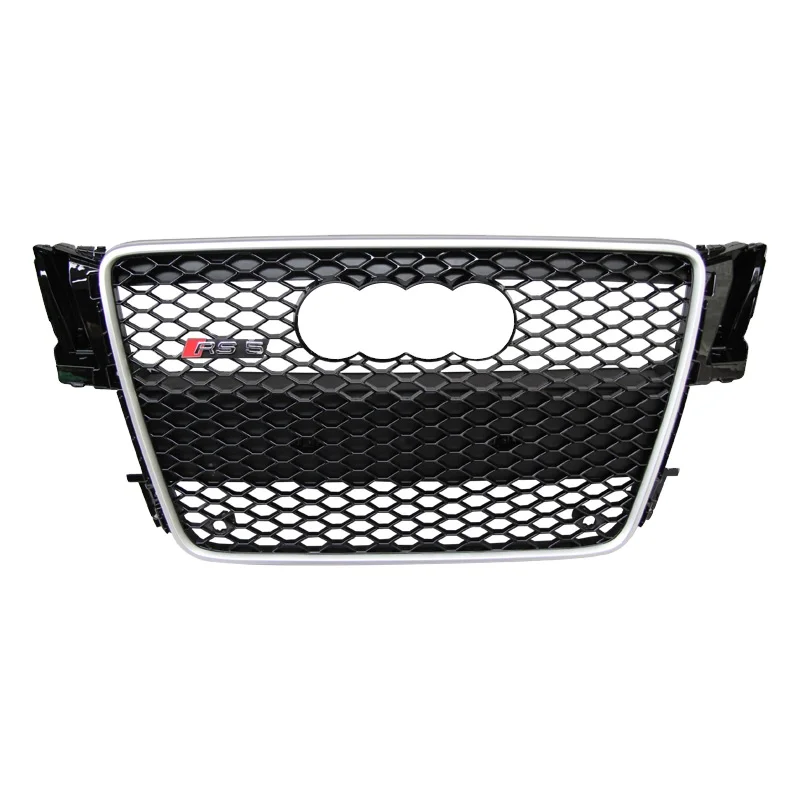 

Front grill for Audi A5 S5 Refit part black auto body front grille with back plate for audi RS5 grill 2009 2010 2011