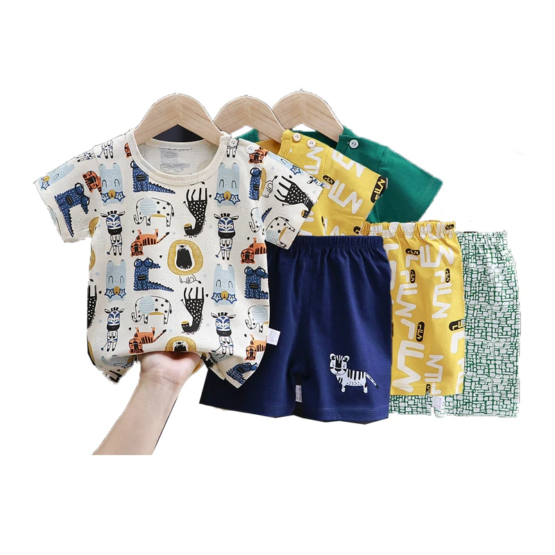 

HangZhou Poly Kids Summer Clothing Set Shorts Kids Sets Two Piece Lil Boys Clothes