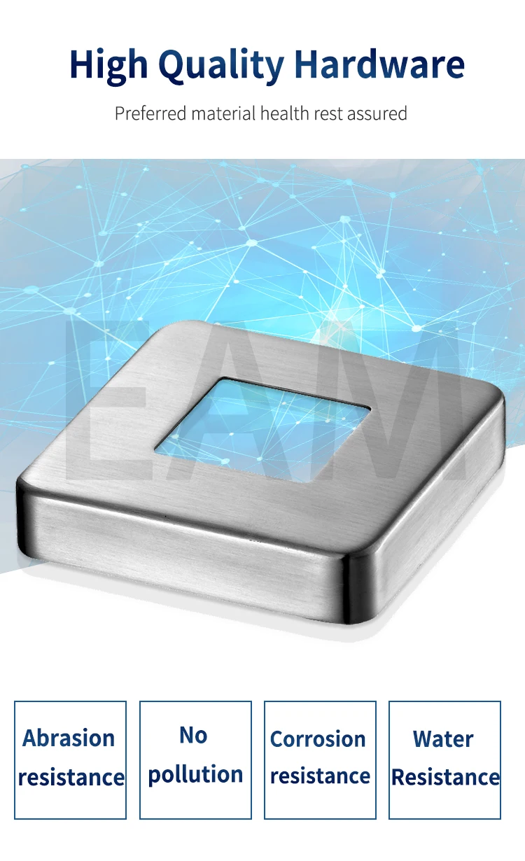 Stainless Steel staircase railing accessories Decorative Cover for Modern Balcony Pipe Railing