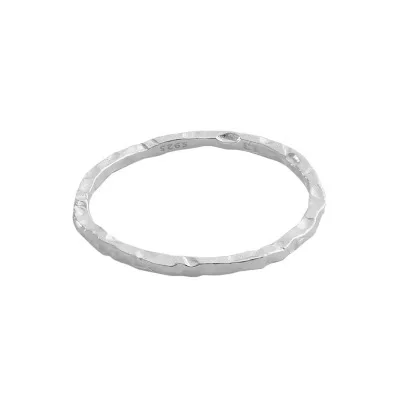 

Minimalist Thin Hammered Band Ring Gold Plated 925 Sterling Silver Stackable Rings Bridesmaid Wedding Jewelry, Gold / silver /customized