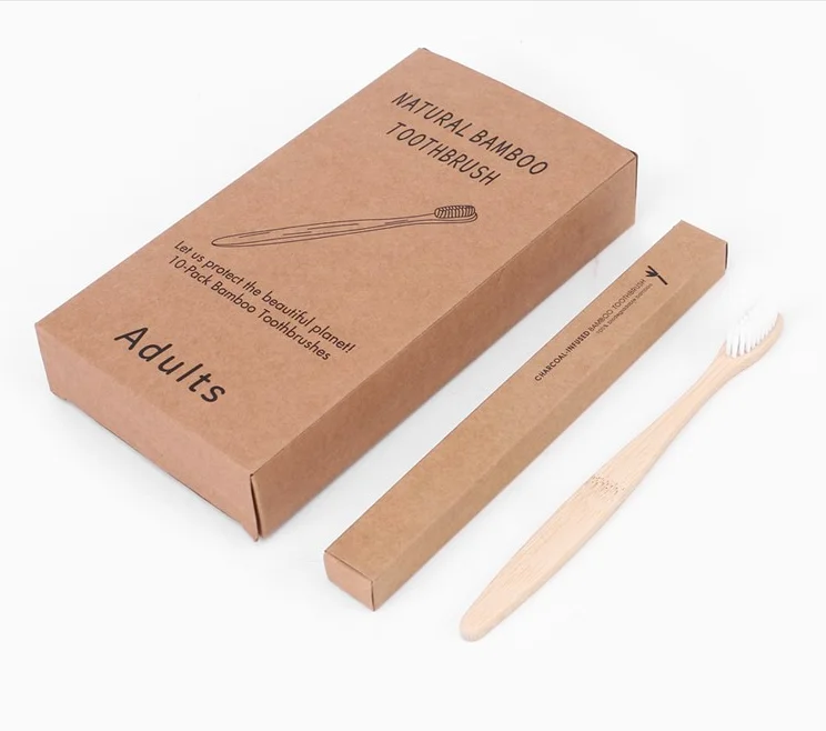 

OEM Private Logo CE Approved Eco- Friendly Charcoal Bristles Bamboo Toothbrush, Customized color