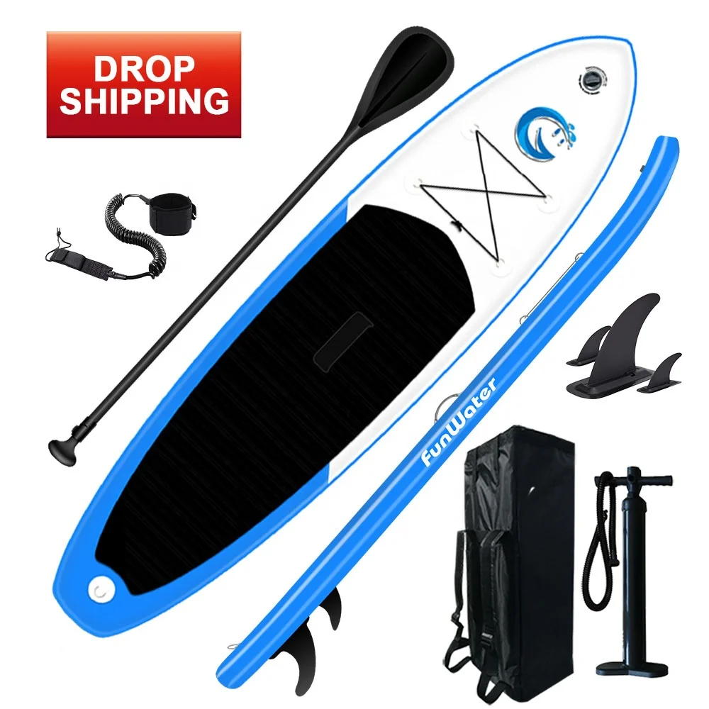 

FUNWATER drop shipping sup paddle board paddle surf inflatable surfboard windsurf drop shipping up surf, Blue